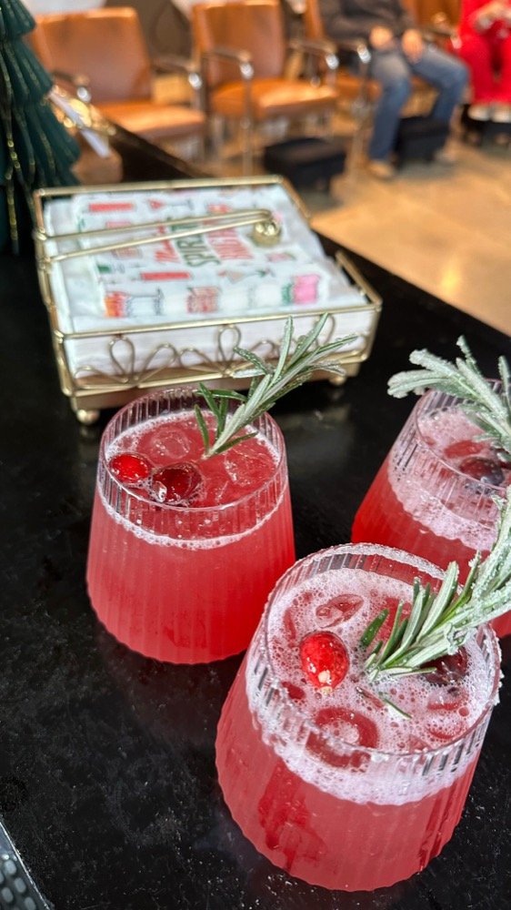 Cranberry rosemary cocktails
